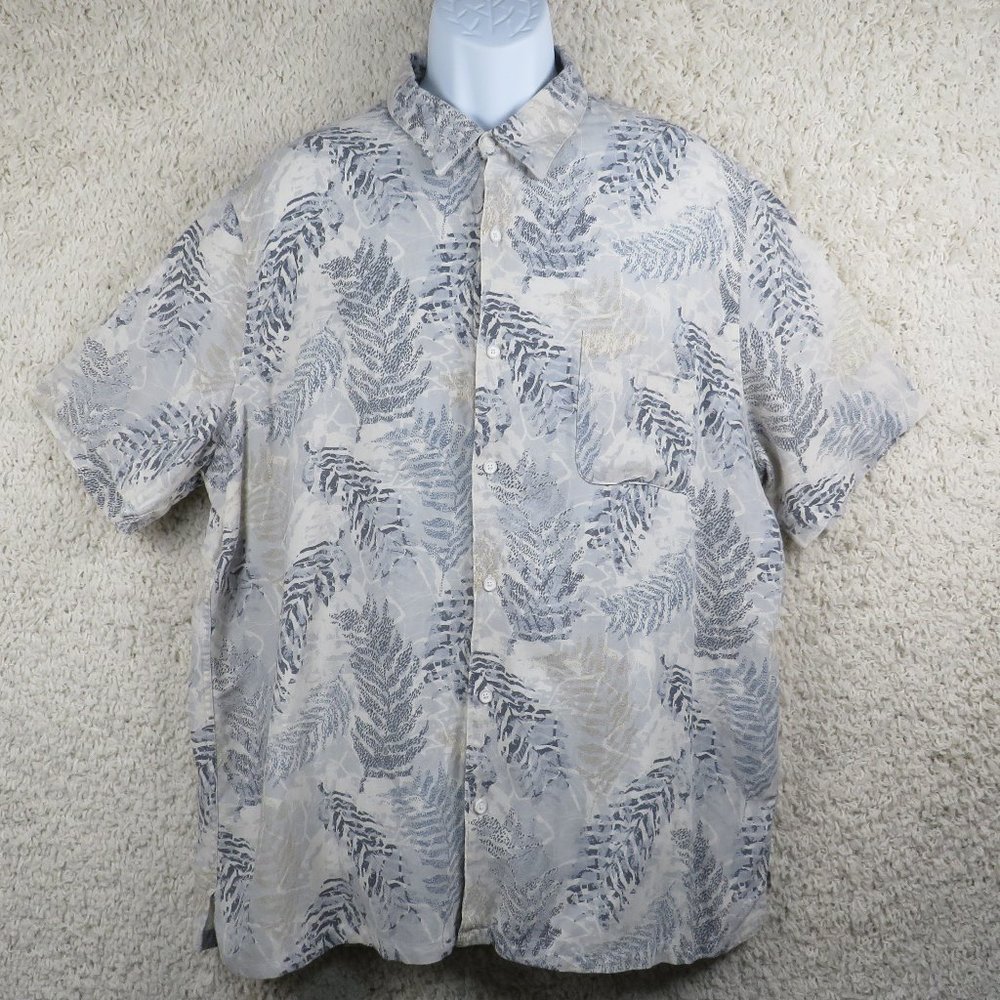 Tasso Elba* Men's Short Sleeve‎ Button Down Straight Hem Island Shirt~ Size XXL